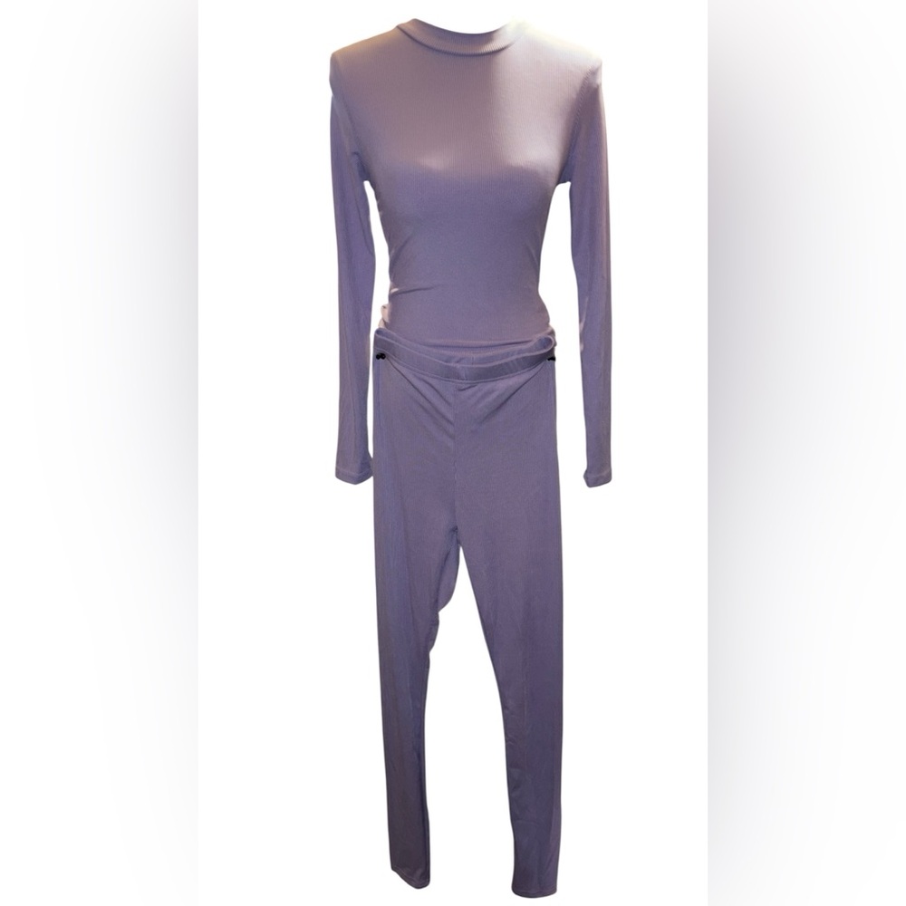 SHEIN Lavender Ribbed Jumpsuit